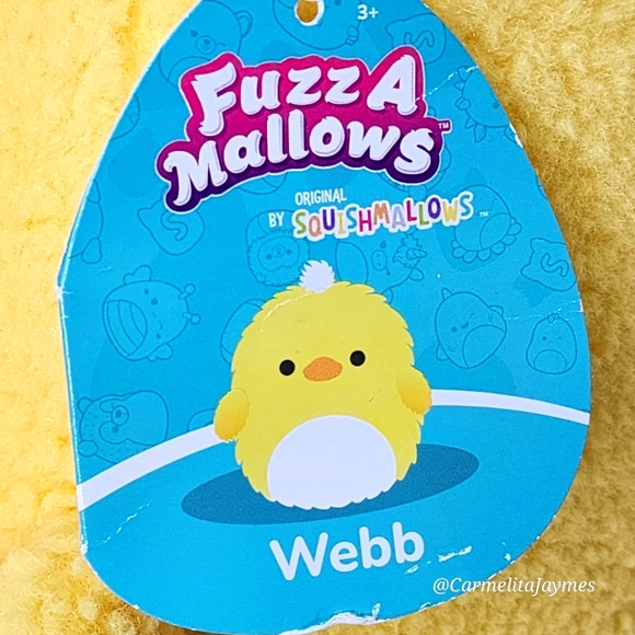 WEBB 🐥 Yellow Chick FuzzAMallow Easter 2023 Squishmallow NWT business & money - Picture 3 of 11